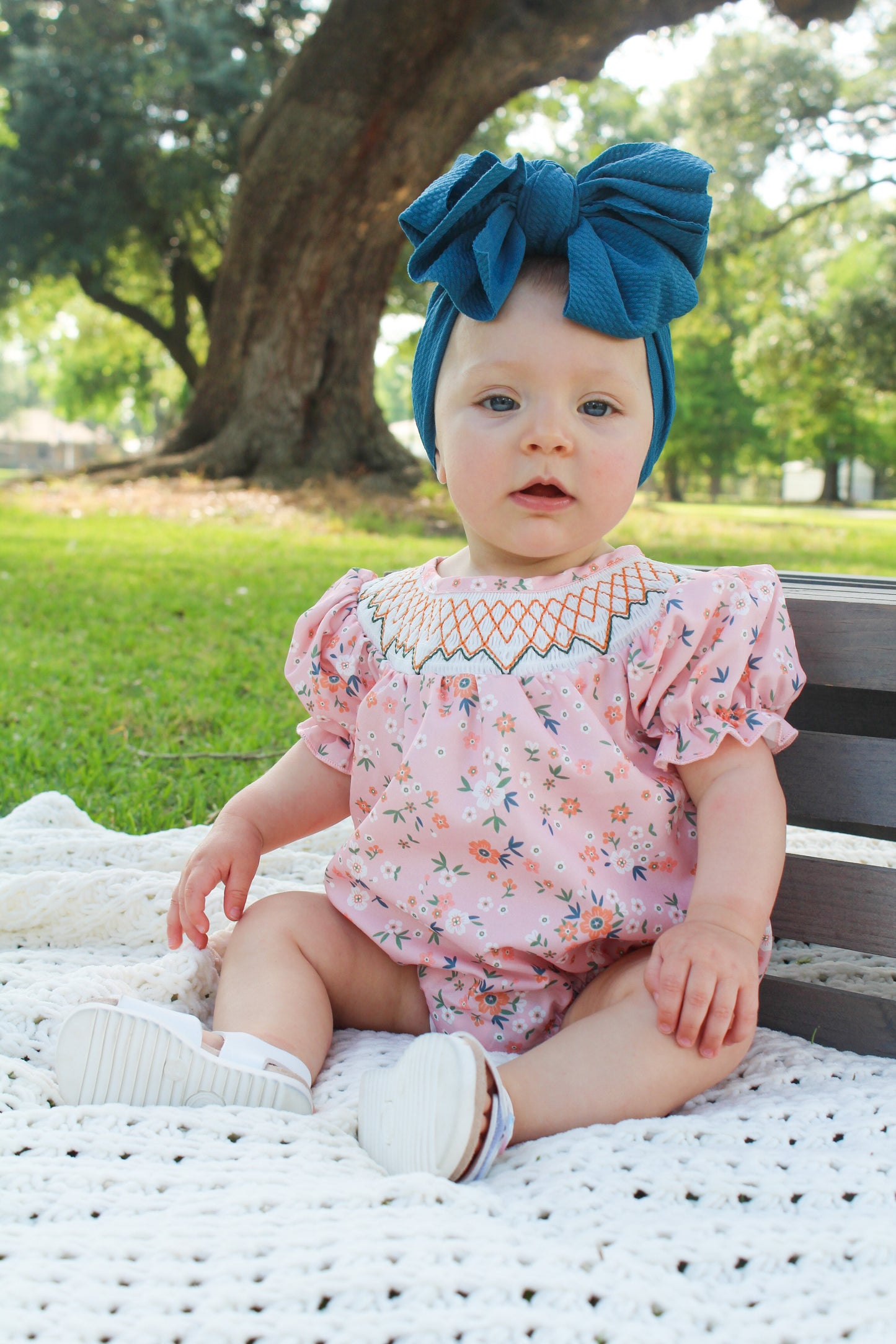 Flower Girl Smocked Bubble