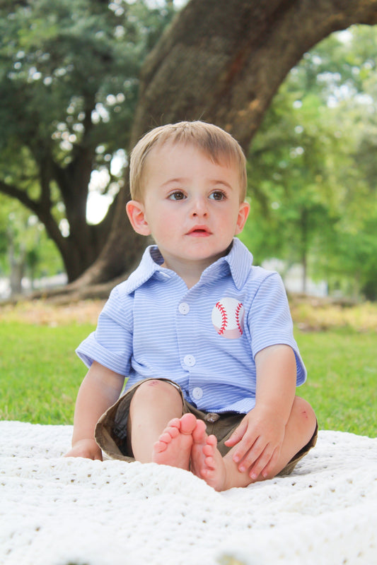 Play Ball Button Down Shirt